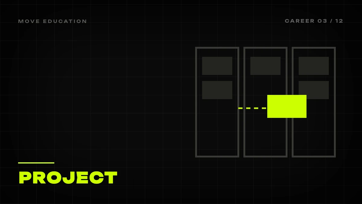 Graphic cover: a task board with a lime-colored card moving into another column, project manager at an agency