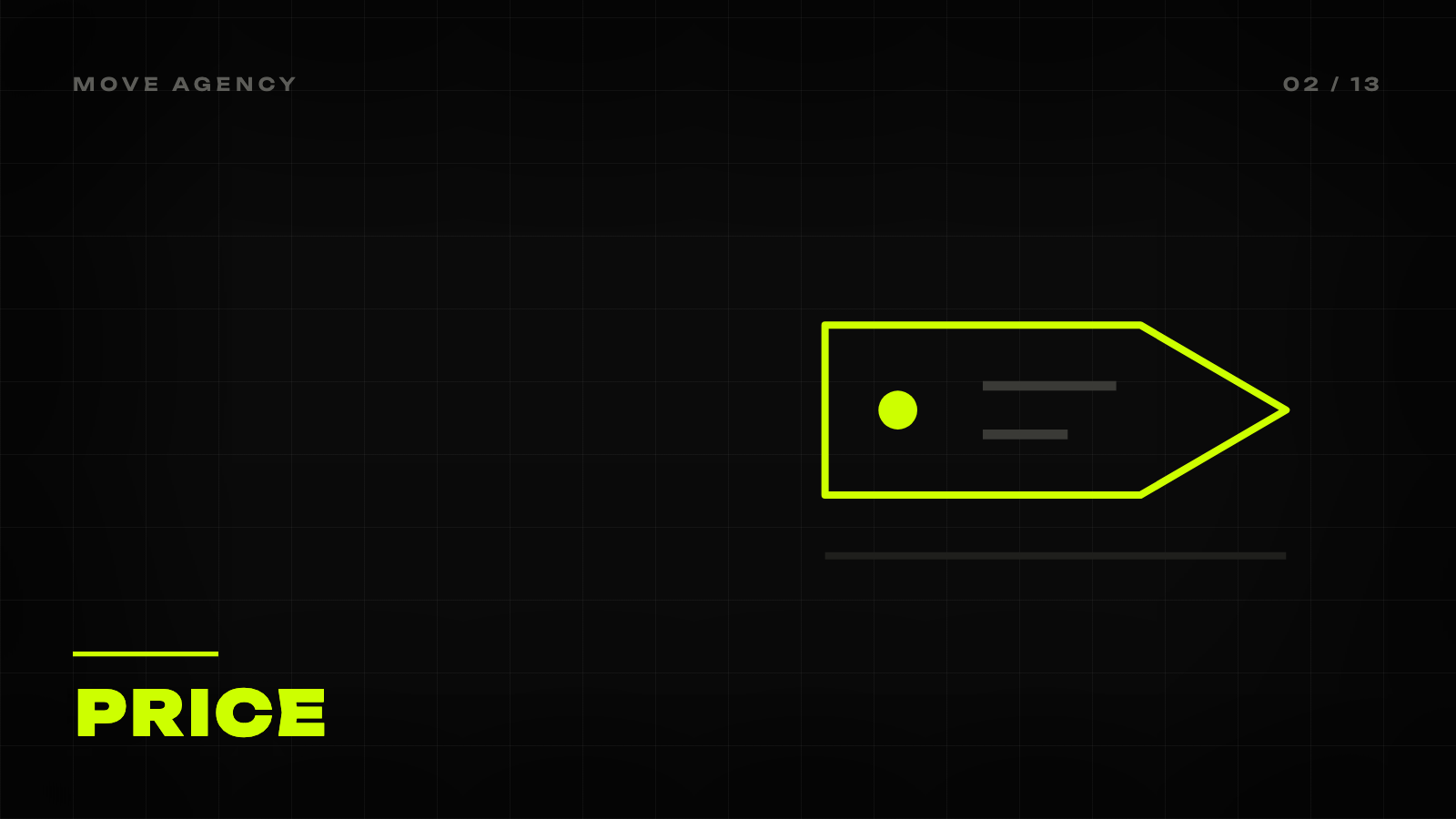 MOVE Agency article cover: black background, lime sign and the word 'Price'