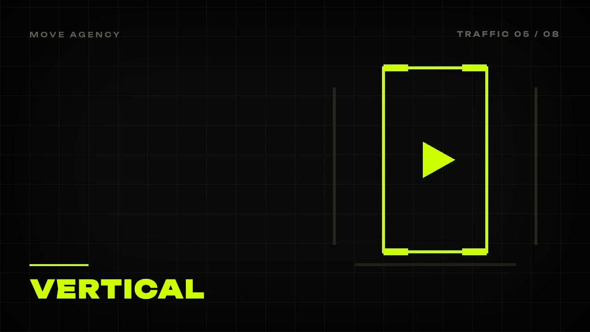 Graphic cover: lime vertical 9:16 frame with a play sign, TikTok for business
