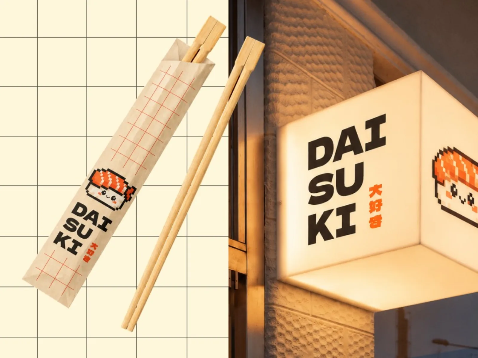 Конверт для паличок Daisuki та вивіска-лайтбокс