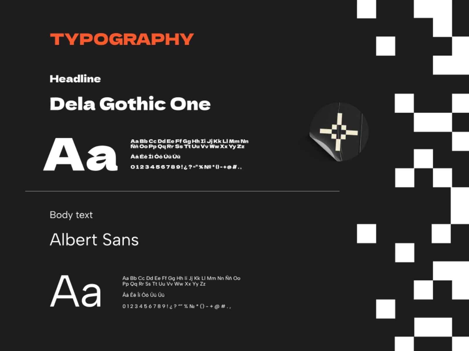 Типографіка Daisuki: Dela Gothic One та Albert Sans