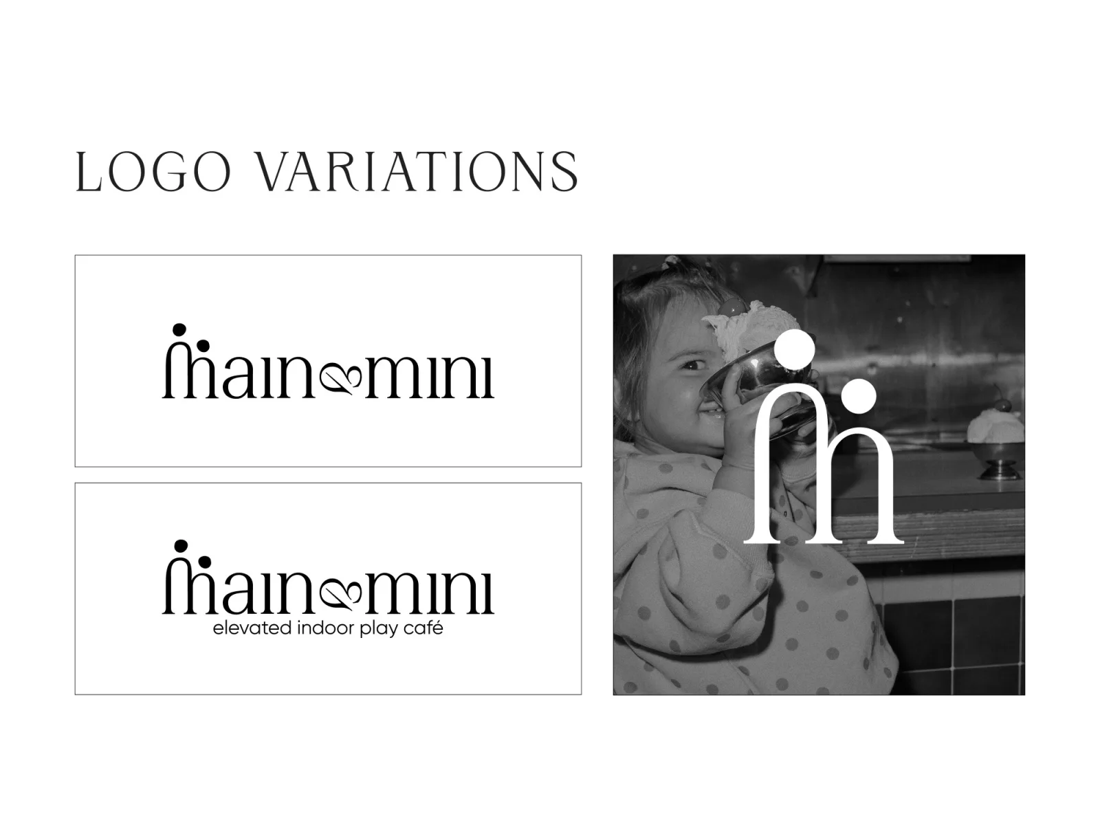 Main & Mini logo variations: horizontal, with tagline, monogram